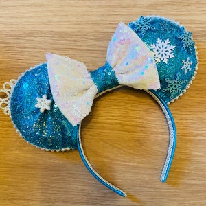 Ice Queen inspired handmade mouse ears