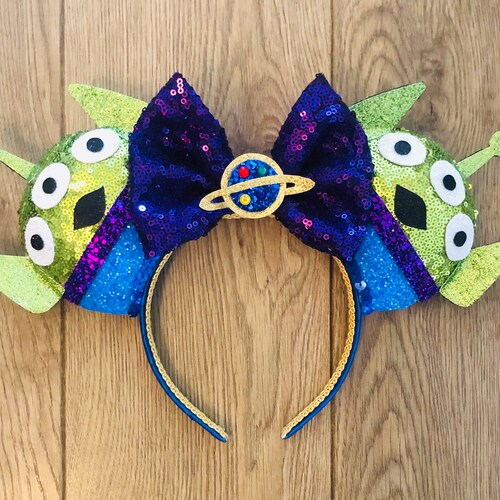 Alien mouse ears handmade Disney inspired Toy Story Minnie ears
