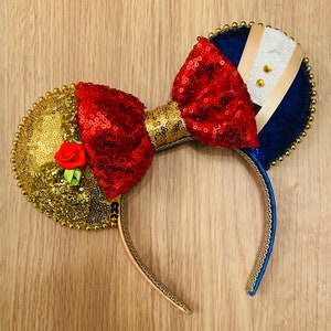 Belle and Beast inspired handmade mouse ears