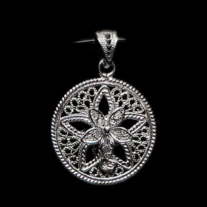 Handmade Filigree Pendant "Shiny Star" - Sterling silver jewelry - birthday gift - mom gift -  Cyprus Jewellery