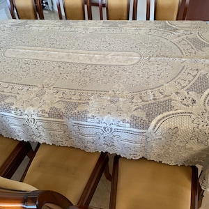 Rare antique linen handmade tablecloth from Cyprus image 6