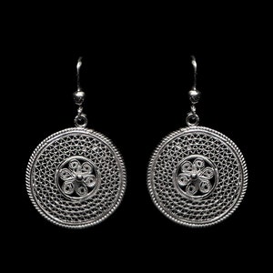 Handmade Filigree Earrings &quot;Cosmos&quot; - Sterling silver jewelry - birthday gift - mom gift -  Cyprus Jewellery