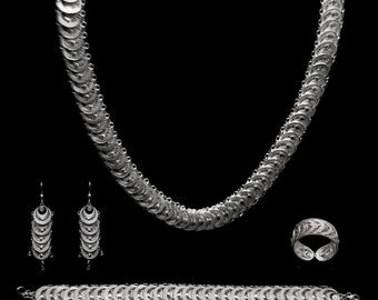 Handmade Filigree Set "Infinity" - Sterling silver jewelry - birthday gift - mom gift -  Cyprus Jewellery