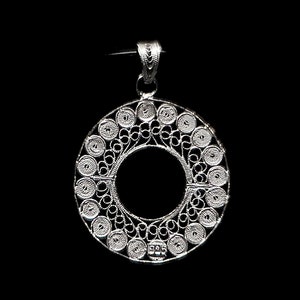 Handmade Filigree Pendant "Accretion Full" - Sterling silver - birthday gift - mom gift -  girlfriend gift - Cyprus Jewellery
