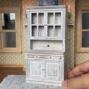 1:12 Scale Miniature Wooden Drawer Hutch