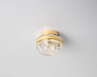 2-Pack Dollhouse Miniature LED Clear Etched Ceiling Lamp 1:12 Scale