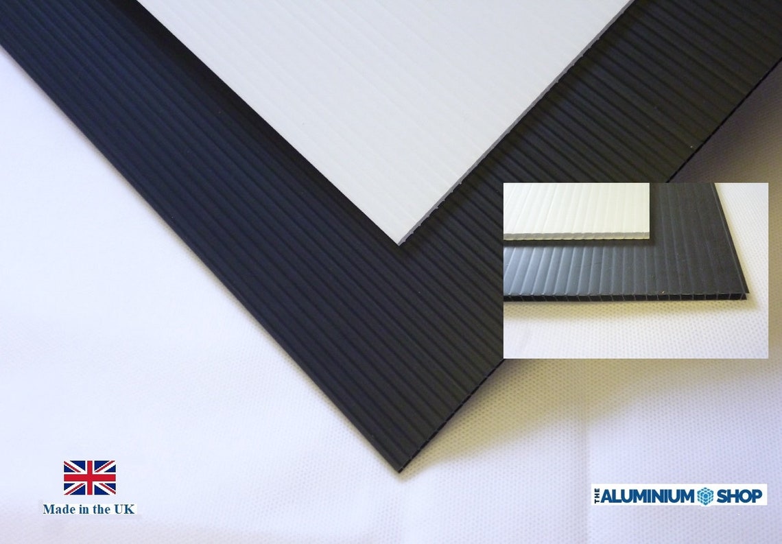 Correx Sheets 4mm Thick Black or White Options Floor Protection Cages