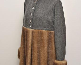 Mink coat, mink coat and cloth