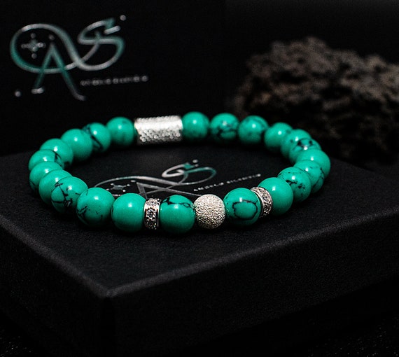 KAMIYA Mexican Beads Bracelet グリーン Turquoise 925 Sterling Silver Bracelet Bracelet Beaded