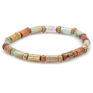 Shoushan Stone 925 Sterling Silver Bracelet Bead Bracelet 6 mm beads