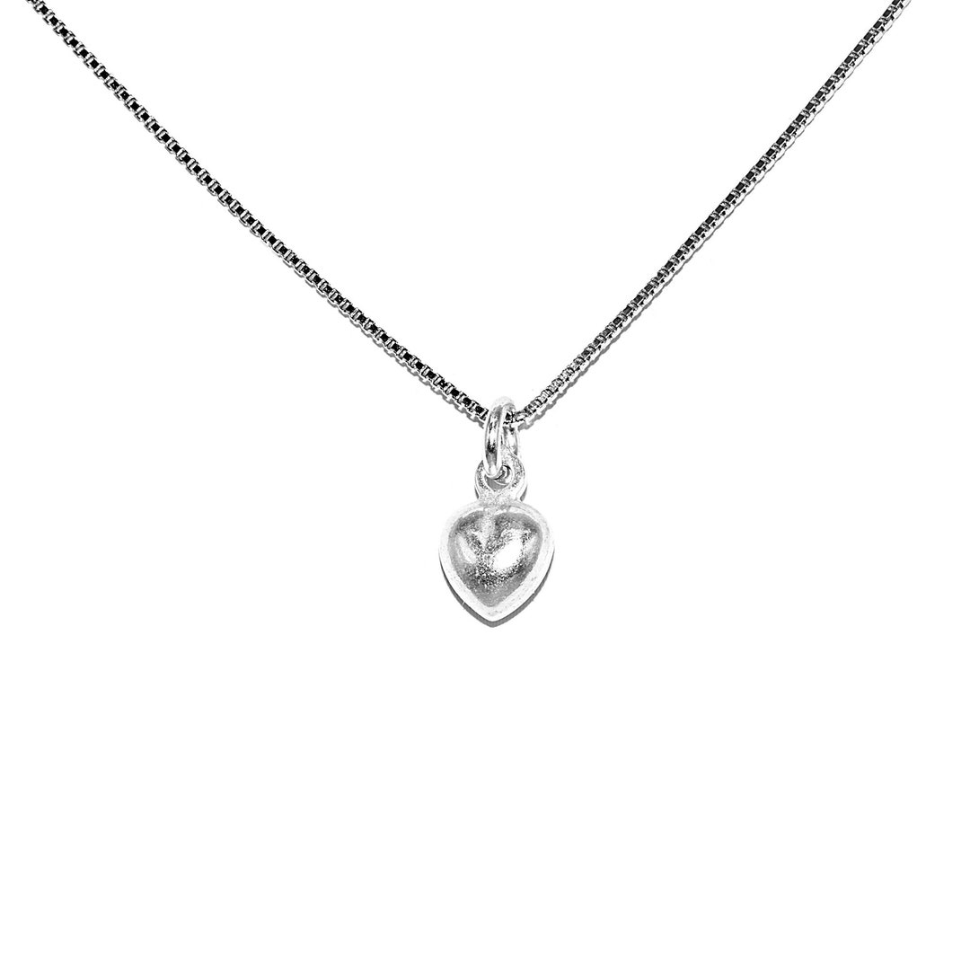 Necklace Necklace 0.6mm Thin With Pendant Silver Heart 925