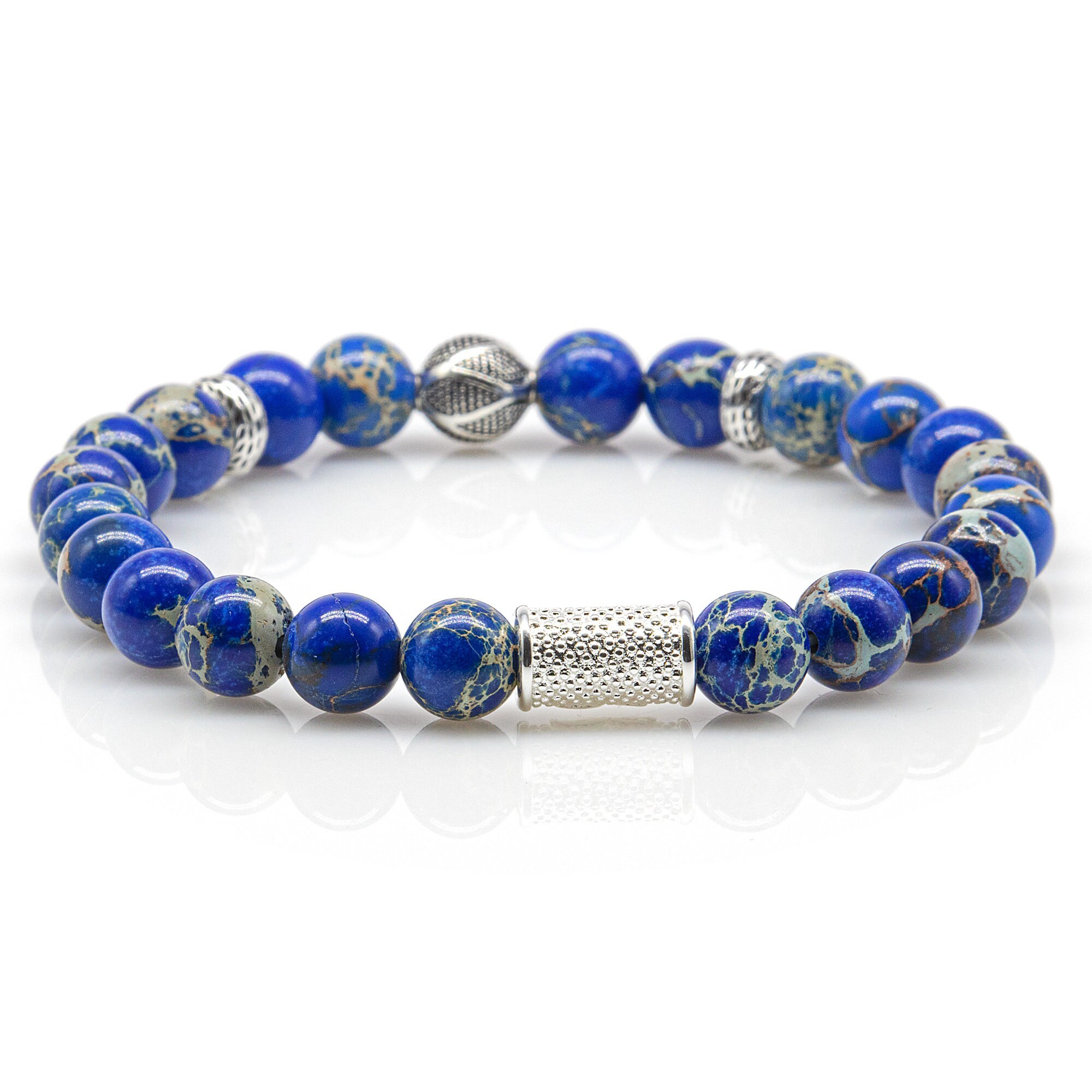 Jasper 925 Sterling Silver Bracelet Bracelet Pearl Bracelet