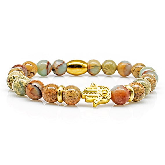 Serpentine Bracelet Bracelet Pearl Bracelet Fatima 24k Gold Plated