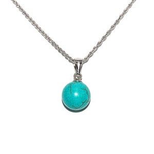 Colar de corrente de corte de diamante 1.2 mm pingente de pérola olho de tigre olho de gato turquesa 925 prata esterlina colar masculino feminino 10 mm contas