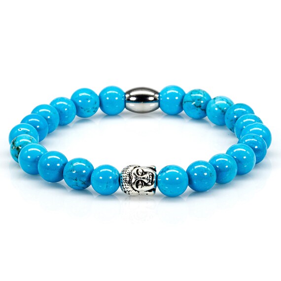 Bracciale in turchese africano e Buddha - I Mala di Vale