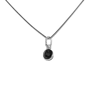 Venetian Necklace Necklace 0.6mm Thin with Pendant Spinel 925 Sterling Silver Women's Necklace