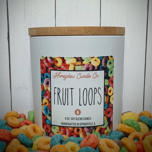 Fruit Loops or Fruity Pebbles All Natural White Beeswax Candle Etsy