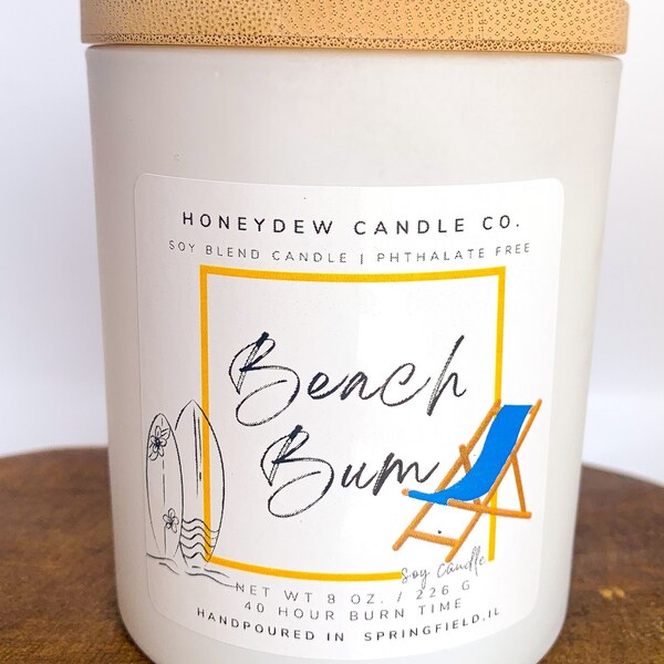 Beach Bum Candles Etsy