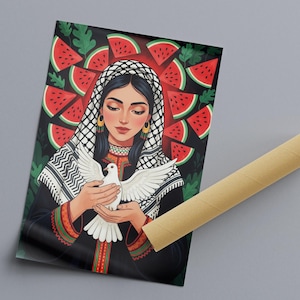 Seeds of Peace, Roots of Resistance – Free Palestine Poster | Political Art Print | Anti-Zionist Wall Decor | Sharp Anti-Colonial Print