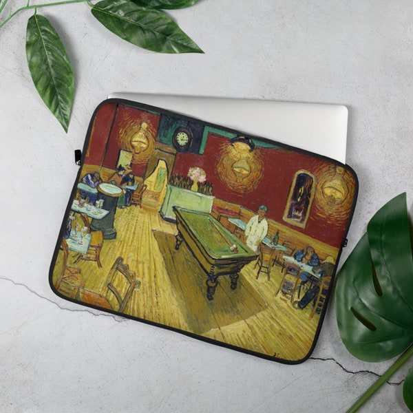 Vincent Van Gogh The Night Café Printed Laptop Sleeve Fine Art Laptop Sleeve - MacBook Pro Case