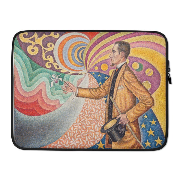 Macbook Pro Air Case Sleeve 13 15 16 inch Artsy Neoprene Designer Laptop Bag Cute Cool Paul Signac Portrait De Felix Feneon