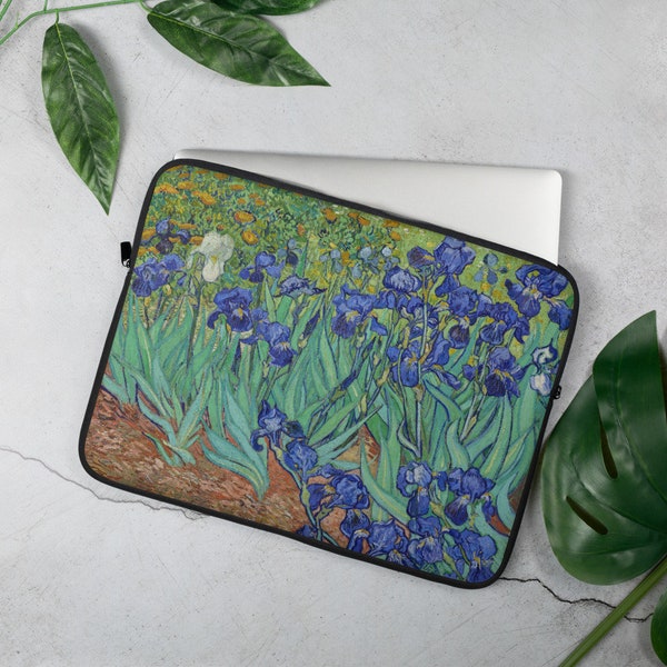 Vincent Van Gogh Irises Printed Laptop Sleeve - Designer Carlos V - Artsy Laptop Sleeve - MacBook Pro 13" 15" 16" inches