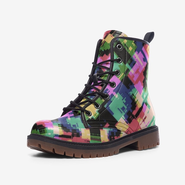 Colourful Print Fashion Design Lightweight Boots