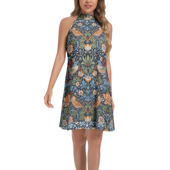 halter a line mini dress black Hope main image 1