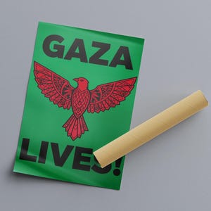 Rise of Gaza – Free Palestine Poster | Political Art Print | Anti-Zionist Wall Decor | Stop The Genocide Print