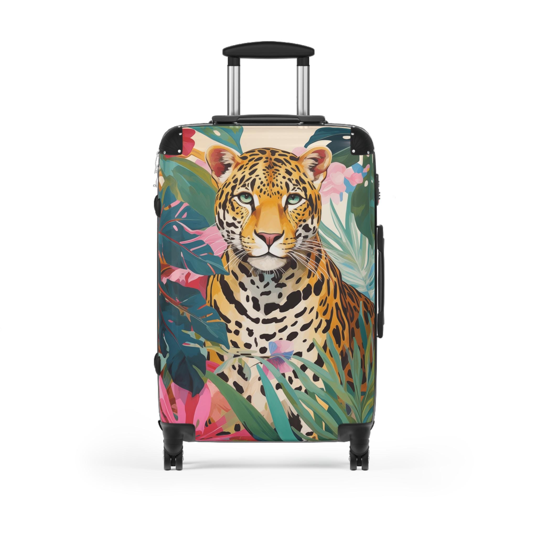 ヒョウ柄バンブーキャリーケース ヒョウ柄スーツケース | トロピカルな