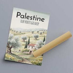 Deep-Rooted Resistance: Gaza Persists – Free Palestine Poster | Political Art Print | Anti-Zionist Wall Decor | Sharp Anti-Colonial Print