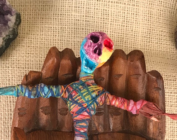 Joy, Happiness, Rainbow Doll, Hand Crafted, Altar Figurine, Art Doll, Poppet, Spirit Doll, Voodoo Doll, Divination Tool, Hoodoo, Pagan, OOAK