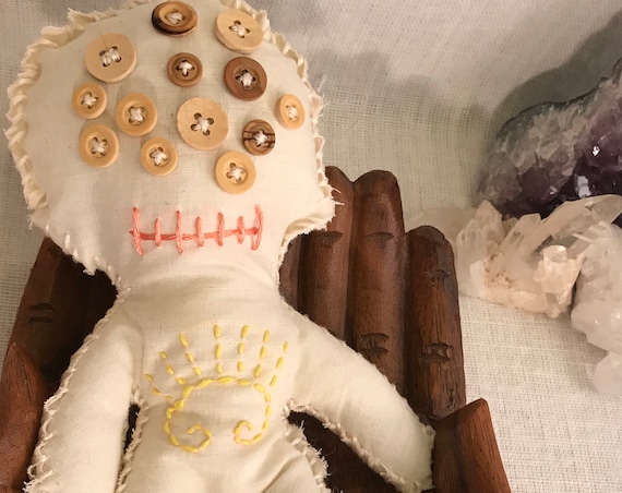 Multi eyed Hand Crafted OOAK Joy Poppet , Art Doll