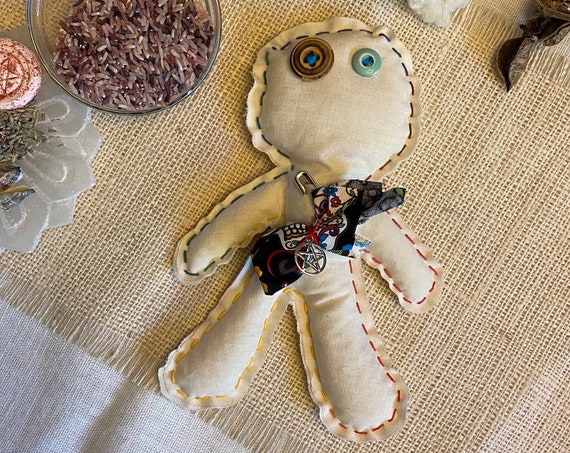 Worry Doll Hand Crafted OOAK Poppet Art Doll Voodoo Talisman Hoodoo Pagan Wiccan Altar Tool