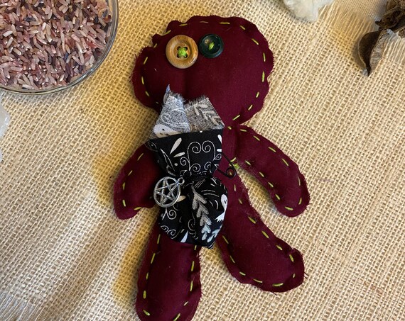Worry Doll Hand Crafted OOAK Poppet Art Doll Voodoo Talisman Hoodoo Pagan Wiccan Altar Tool