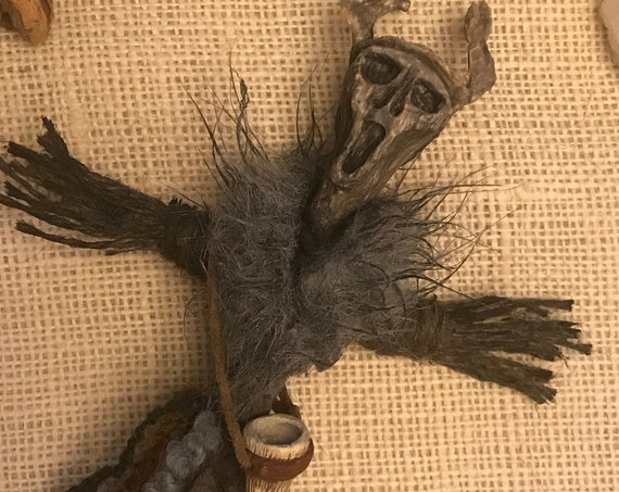 Viking Norse Protection Doll, Hand Crafted, Altar Figurine, Art Doll, Spirit Doll, Voodoo Doll, Pagan, Wiccan, OOAK