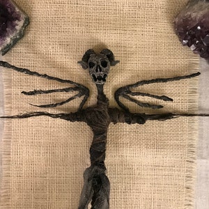 Winged Protection Doll, Hand Crafted, Altar Figurine, Art Doll, Spirit Doll, Voodoo Doll, Divination Tool, Hoodoo, Pagan, Wiccan, OOAK