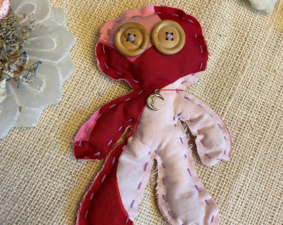 Worry Doll Hand Crafted OOAK Poppet Art Doll Voodoo Talisman Hoodoo Pagan Wiccan Altar Tool
