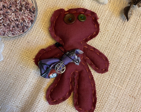 Worry Doll Hand Crafted OOAK Poppet Art Doll Voodoo Talisman Hoodoo Pagan Wiccan Altar Tool