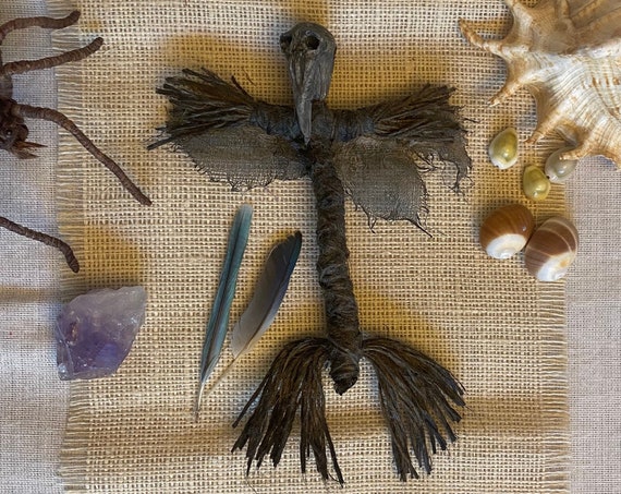 Winged Protection Doll, Hand Crafted, Altar Figurine, Art Doll, Spirit Doll, Voodoo Doll, Divination Tool, Hoodoo, Pagan, Wiccan, OOAK