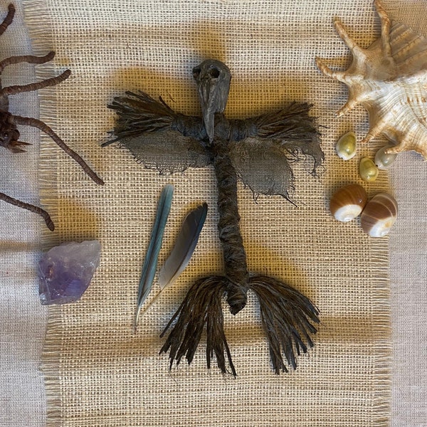 Winged Protection Doll, Hand Crafted, Altar Figurine, Art Doll, Spirit Doll, Voodoo Doll, Divination Tool, Hoodoo, Pagan, Wiccan, OOAK