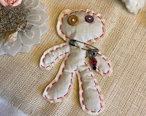 Worry Doll Hand Crafted OOAK Poppet Art Doll Voodoo Talisman Hoodoo Pagan Wiccan Altar Tool