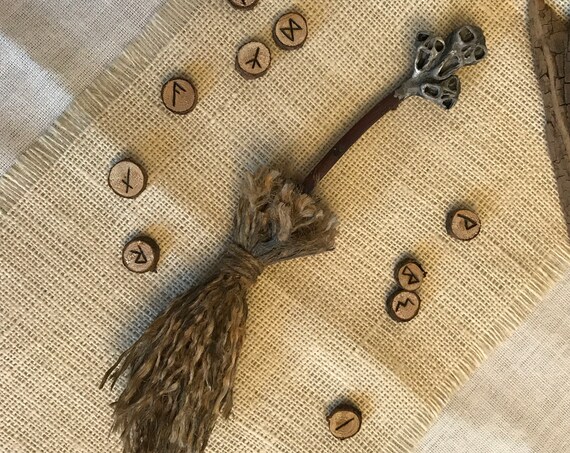 Mini Broom Altar Tool Pagan Mini Besom Divination Tool Jumping Stick Hearth Broom Goddess Magick Wicca Witchcraft Decor Handcrafted OOAK