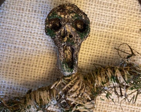 Voodoo Doll, Earth Elemental, Altar Figurine, Sculpted Art Doll, Wiccan Altar Decor, Gothic Gift, OOAK, Spirit Doll, Pagan,Hoodoo