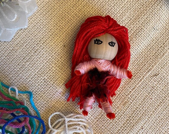 Worry Doll Hand Crafted OOAK Poppet Yarn Art Doll