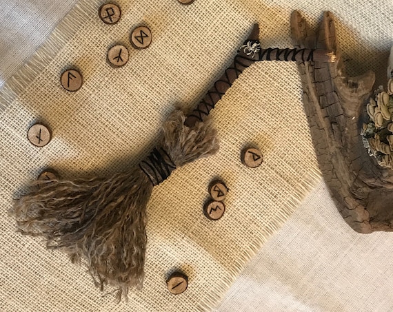 Mini Broom Altar Tool Pagan Mini Besom Divination Tool Jumping Stick Hearth Broom Goddess Magick Wicca Witchcraft Decor Handcrafted OOAK