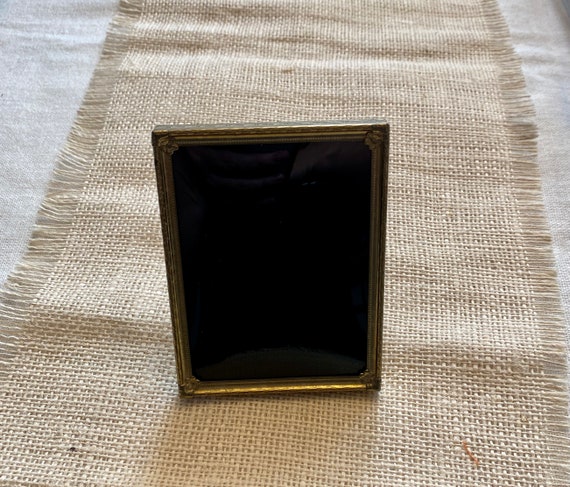 Vintage Frame Bubble Glass Scrying Mirror, Divination Mirror, Black Mirror Scrying Tool, Antique Convex Glass Brass Frame