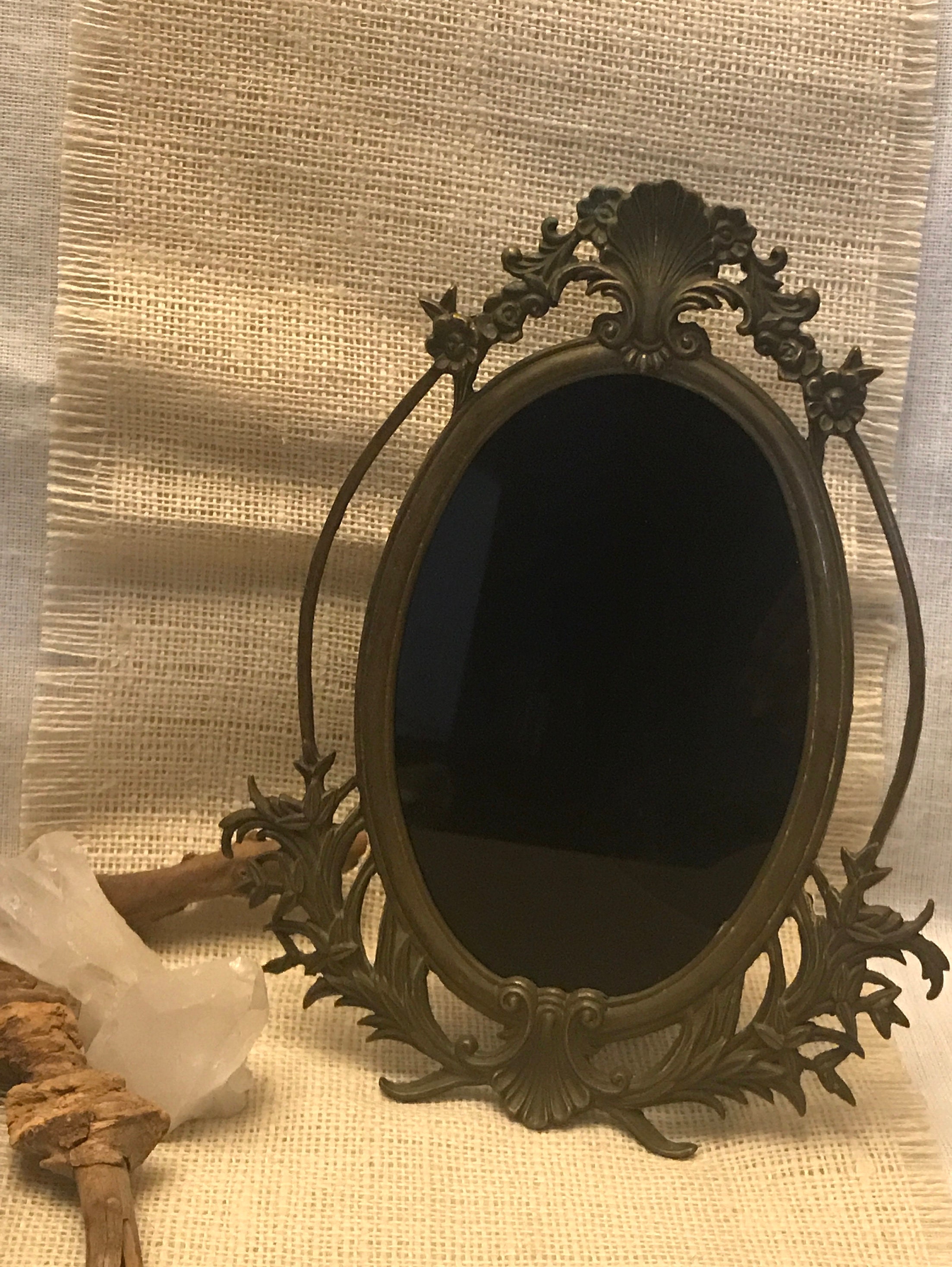 vintage brass hand mirror vintage brass hand mirror