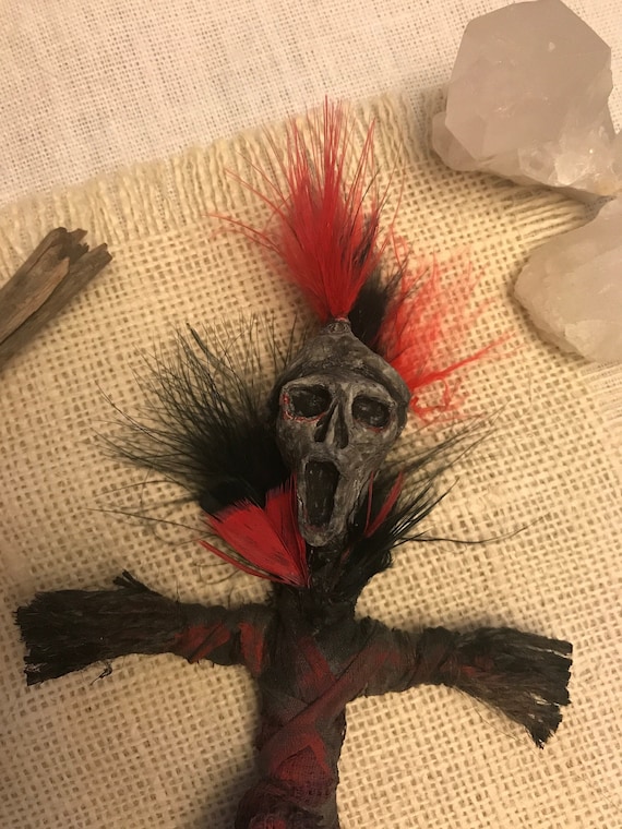 Red Feather Protection Doll, Hand Crafted, Altar Figurine, Art Doll, Spirit Doll, Voodoo Doll, Pagan, Wiccan, OOAK