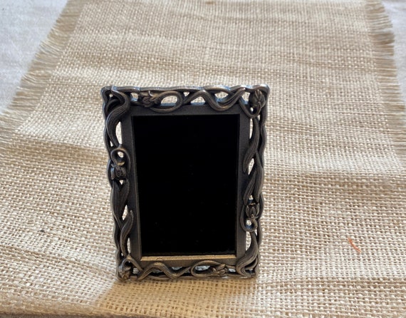 Vintage Frame Glass Scrying Mirror, Divination Mirror, Black Mirror Scrying Tool, Antique Glass Brass Frame